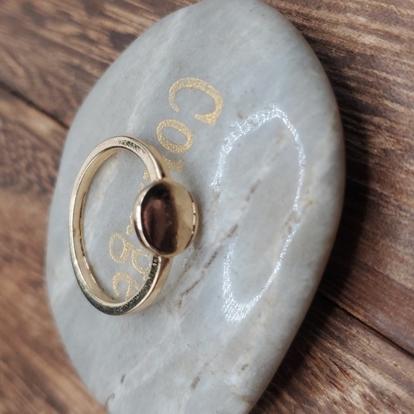 Size 6 R762 gold overlay‎ stacker ring - Picture 1 of 2